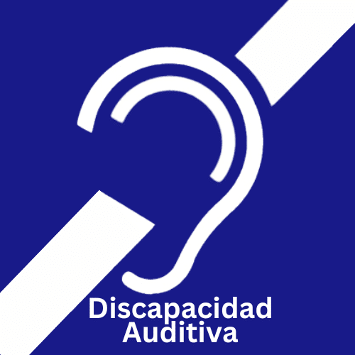 Logo Accesible Discapacidad Auditiva Leyenda