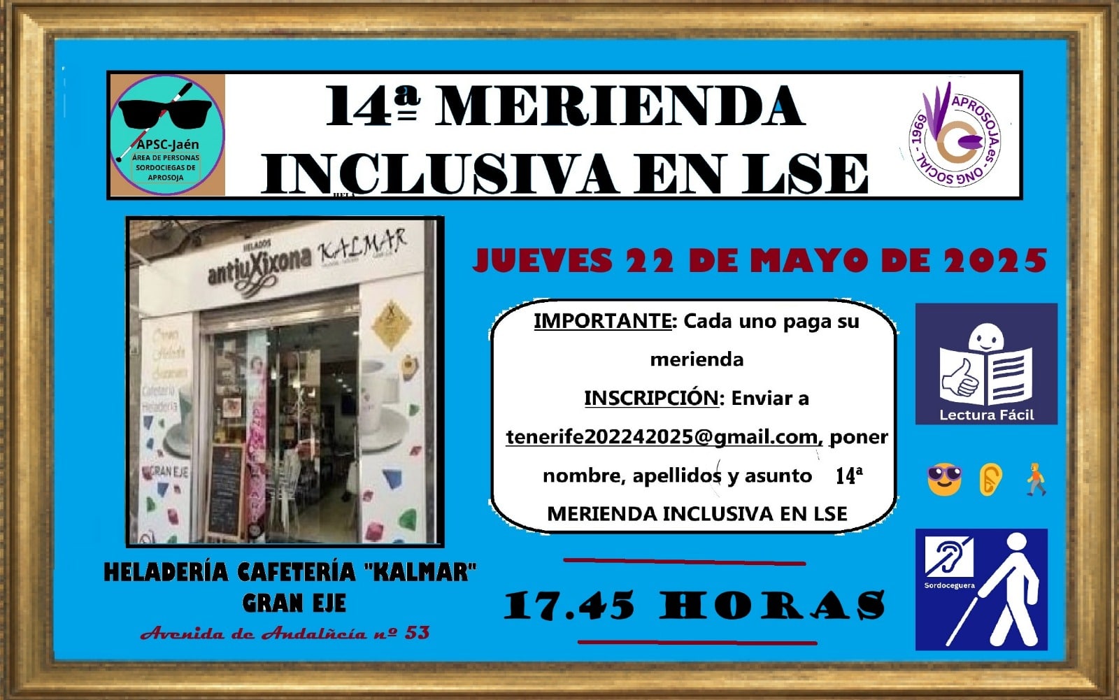 Merienda 22 Mayo Sordociegos
