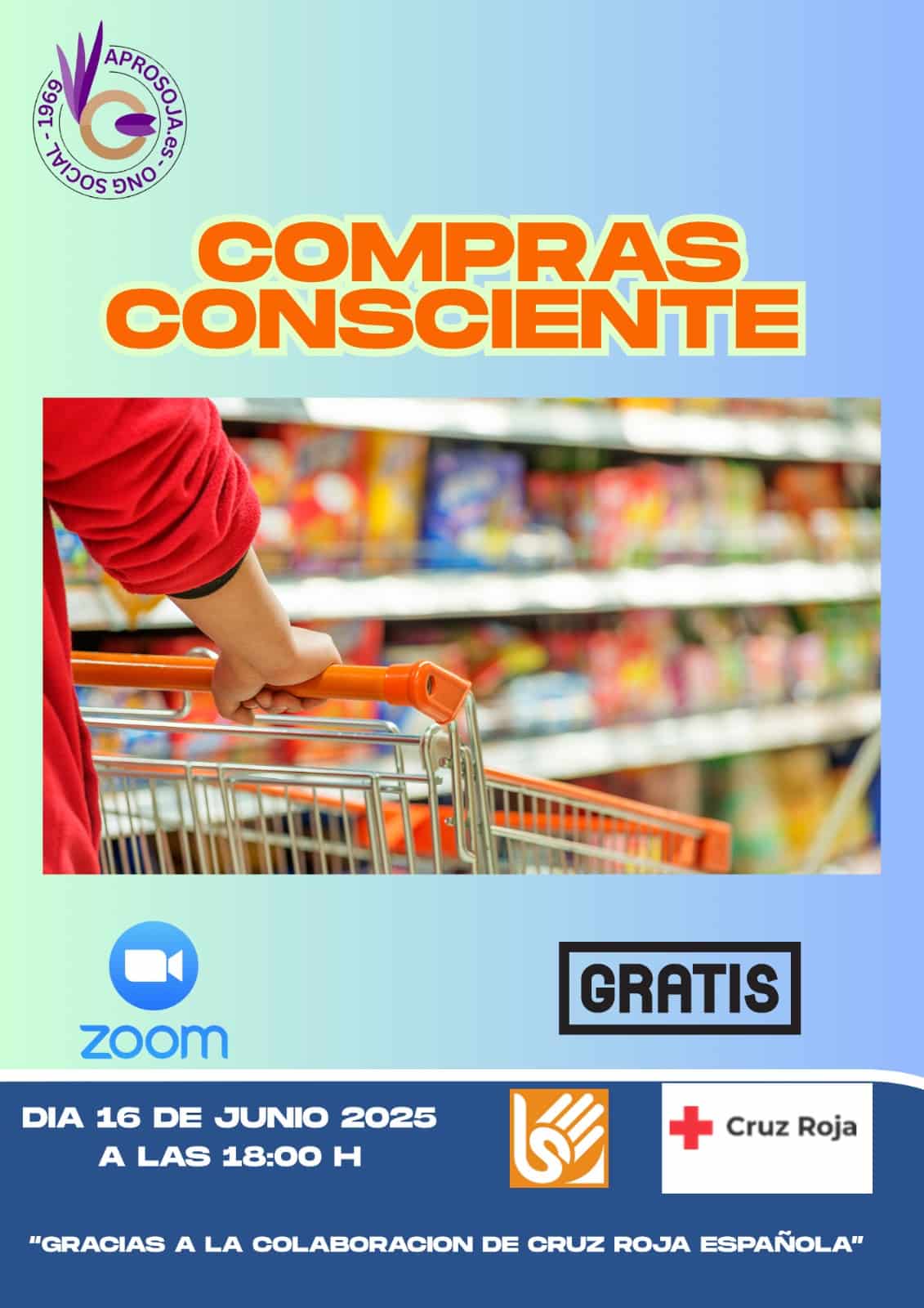 Cartel Compras Conscientes Cruz Roja